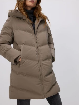 Reserved - Pikowana kurtka - brązowy