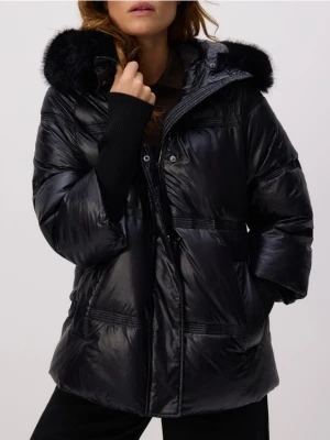 Reserved - Pikowana kurtka - czarny