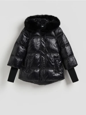 Reserved - Pikowana kurtka - czarny