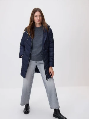 Reserved - Pikowana kurtka - granatowy