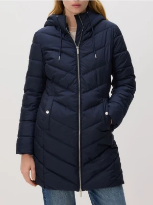 Reserved - Pikowana kurtka - granatowy