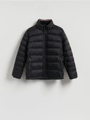 Reserved - Pikowana kurtka z chowanym kapturem - czarny