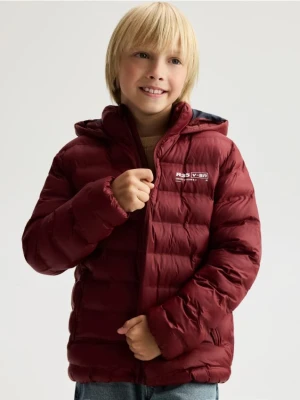 Reserved - Pikowana kurtka z kapturem - bordowy