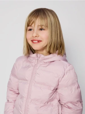 Reserved - Pikowana kurtka z kapturem - brudny róż