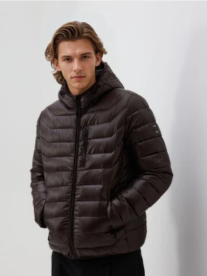 Zdjęcie produktu Reserved - Pikowana kurtka z kapturem - ciemnobrązowy