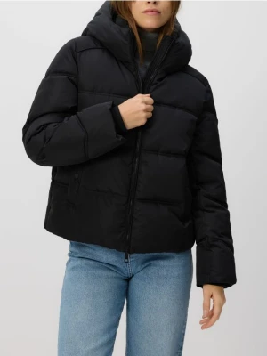 Reserved - Pikowana kurtka z kapturem - czarny