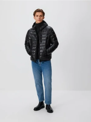 Reserved - Pikowana kurtka z kapturem - czarny