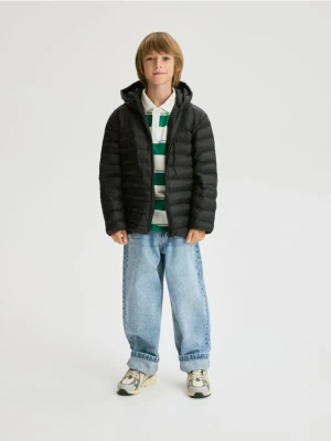 Reserved - Pikowana kurtka z kapturem - czarny