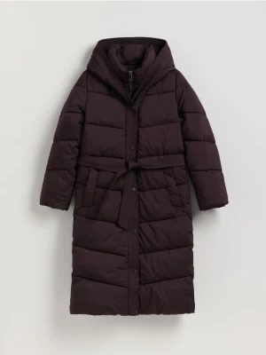 Reserved - Pikowana kurtka z kapturem - fioletowy