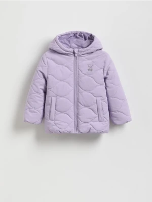 Reserved - Pikowana kurtka z kapturem - fioletowy