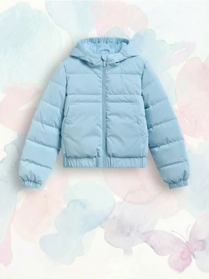 Reserved - Pikowana kurtka z kapturem - jasnoniebieski