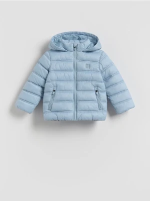 Reserved - Pikowana kurtka z kapturem - jasnoniebieski
