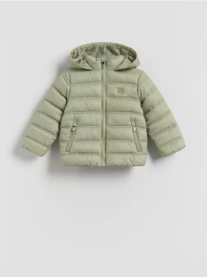 Reserved - Pikowana kurtka z kapturem - jasnozielony