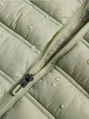 Reserved - Pikowana kurtka z kapturem - jasnozielony