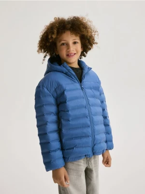 Reserved - Pikowana kurtka z kapturem - niebieski