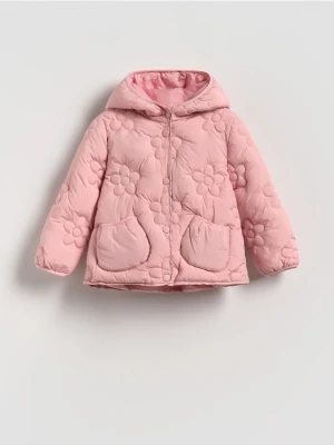 Reserved - Pikowana kurtka z kapturem - różowy