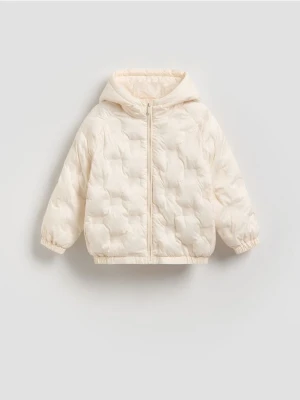 Zdjęcie produktu Reserved - Pikowana kurtka z kapturem - złamana biel