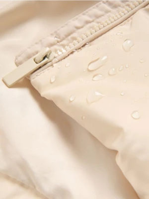 Reserved - Pikowana kurtka z naturalnym puchem - beżowy