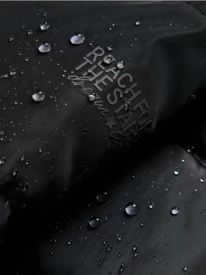 Reserved - Pikowana kurtka z naturalnym puchem - czarny