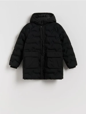 Reserved - Pikowana kurtka z ociepleniem - czarny