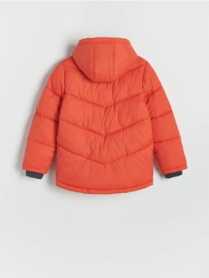 Reserved - Pikowana kurtka z ociepleniem - czerwony