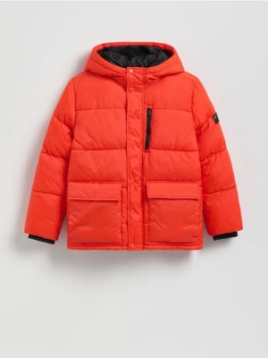 Reserved - Pikowana kurtka z ociepleniem - czerwony