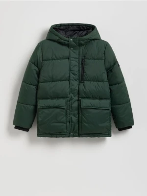 Reserved - Pikowana kurtka z ociepleniem - jasny zielony