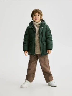 Reserved - Pikowana kurtka z ociepleniem - jasny zielony