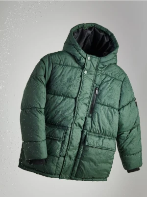 Reserved - Pikowana kurtka z ociepleniem - jasny zielony