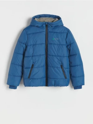 Reserved - Pikowana kurtka z ociepleniem - niebieski