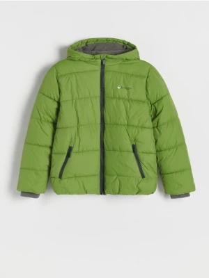 Reserved - Pikowana kurtka z ociepleniem - zielony