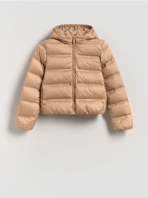 Reserved - Pikowana kurtka z puchem - beżowy
