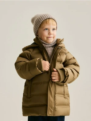 Reserved - Pikowana kurtka z puchem - beżowy