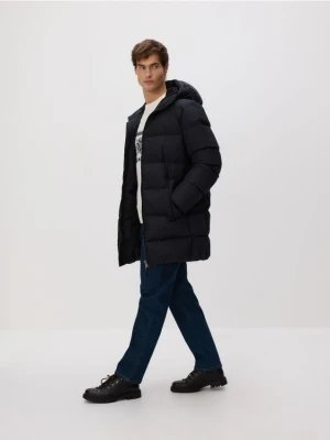 Reserved - Pikowana kurtka z puchem - czarny