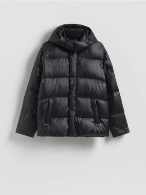 Reserved - Pikowana kurtka z puchem - czarny