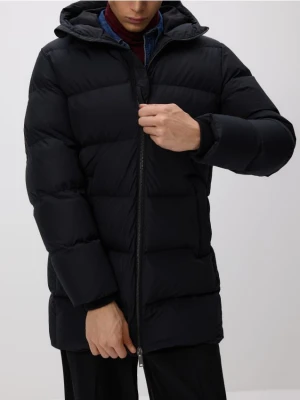 Reserved - Pikowana kurtka z puchem - czarny