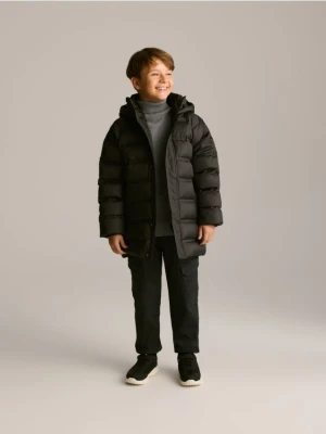 Reserved - Pikowana kurtka z puchem - czarny