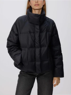 Reserved - Pikowana kurtka z puchem - czarny