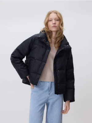 Reserved - Pikowana kurtka z puchem - czarny