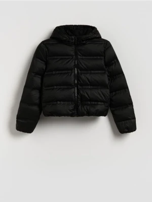 Reserved - Pikowana kurtka z puchem - czarny