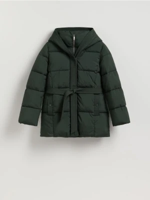 Zdjęcie produktu Reserved - Pikowana kurtka z wiązaniem - zielony