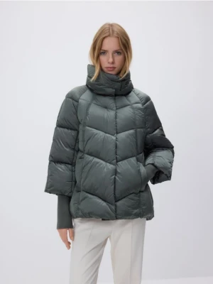 Zdjęcie produktu Reserved - Pikowana kurtka z wysokim kołnierzem - zielony