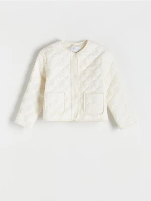 Reserved - Pikowana kurtka - złamana biel