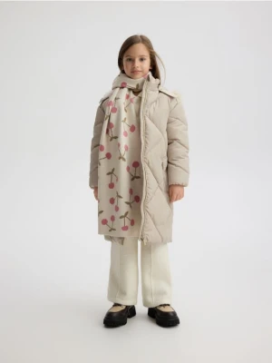 Zdjęcie produktu Reserved - Pikowany płaszcz z kapturem - beżowy