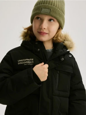 Zdjęcie produktu Reserved - Pikowany płaszcz z ociepleniem - czarny