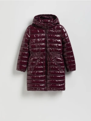 Reserved - Pikowany płaszcz z połyskiem - brązowy