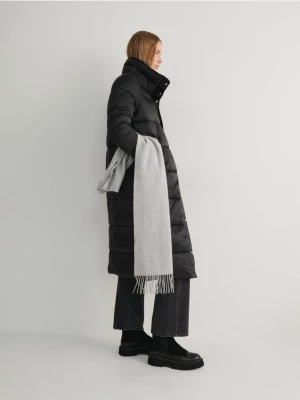 Reserved - Pikowany płaszcz ze stójką - czarny