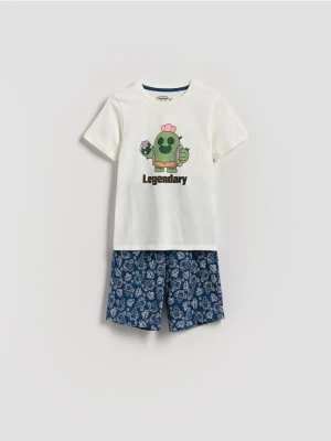 Reserved - Piżama Brawl Stars - złamana biel