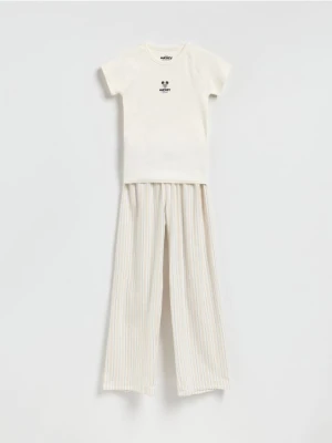 Reserved - Piżama Mickey Mouse - beżowy