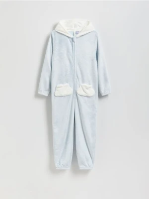 Reserved - Piżama pajacyk z kapturem Cinnamoroll - jasnoniebieski